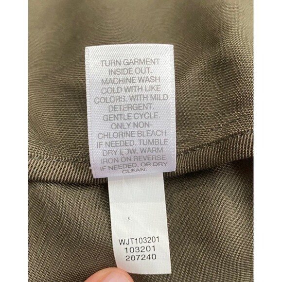 J.Jill Olive Green Tencel Utility Military Jacket Women’s XL Lightweight Parka - Picture 8 of 11